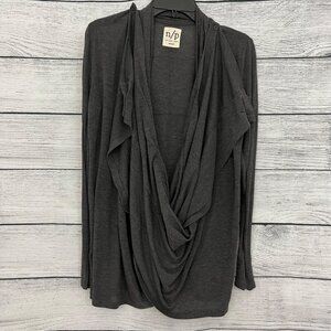N/P Grey Drape Cardigan OS